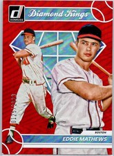 2023 Donruss Holo Red #13 Eddie Mathews #/2023 Boston Braves (B)