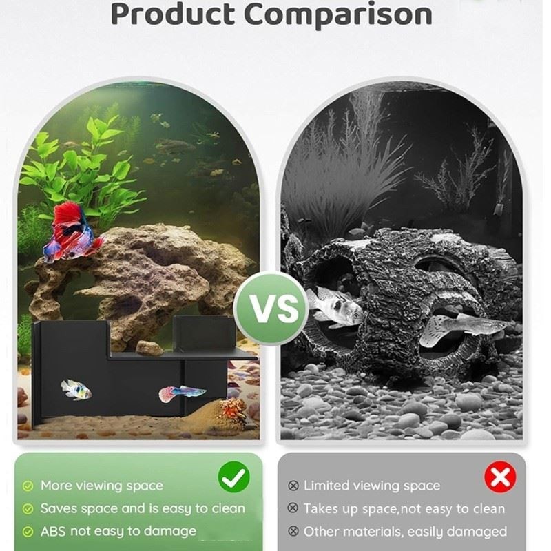 Aquarium Corner Tunnel Landscape Fish Tank Decoration