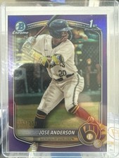 Jose Anderson 1st 053/250 2025 Bowman Chrome True Purple Refractor Brewers
