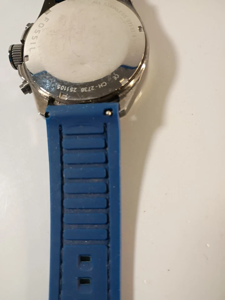 Reloj Fossil Cronógrafo Hombre Silicona Goma Cuarzo y Batería.Ch-2736 Foto 3 de 4