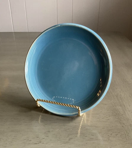 Vintage McCoy USA Pottery  Blue  Plate  6.5” Mid Century Stoneware