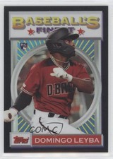 2020 Topps Finest Flashbacks Black Refractor 17/25 Domingo Leyba #81 1i9