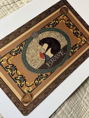 BriNa Matted Bird Art Print, Celtic Style, Landscape, Paper, Single Piece