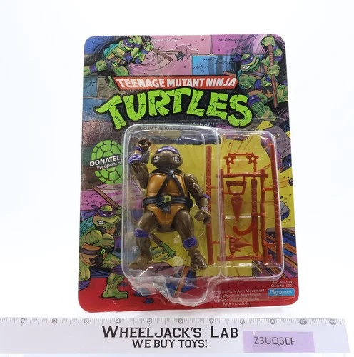 Donatello 10 Back Teenage Mutant Ninja Turtles TMNT 1988 Playmates NEW Unpunched