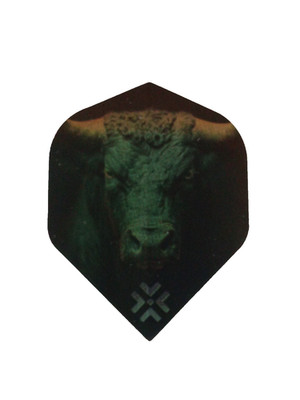 3 Dart Flights ''Stierkopf - schwarz'' BULLET DARTS
