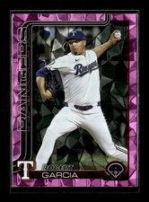 2025 Topps Update #US329 Robert Garcia Pink Diamante Foil Texas Rangers