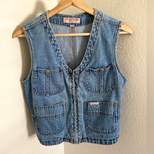Vintage y2k grunge gorpocore Guess Jeans Denim Vest with pockets size S western
