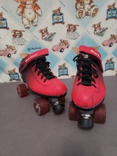 Riedell Quad Roller Skates size 9 Dart Ombr Fade Red to Black Color 31164