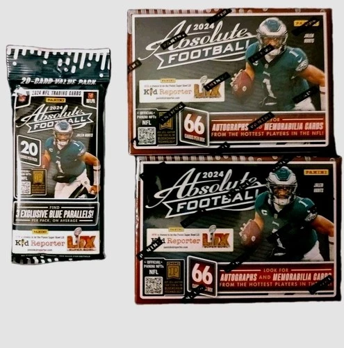 Two 2024 NFL Absolute Blaster Boxes & '24 NFL Absolute Value Pack Kaboom Insert?