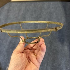 Antique Solid Brass 7” Fitter Oil Lamp Shade Holder Ring 1-13/16” Ctr
