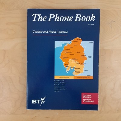 BT DAS TELEFONBUCH CARLISLE & NORTH CUMBRIA MAI 1998 SEHR GUTER ZUSTAND