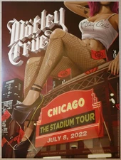 2022 Motley Crue - Chicago Wrigley Field Concert Poster by Chris Koehler