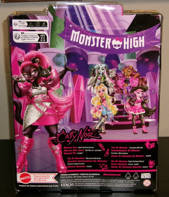 MONSTER HIGH CATTY NOIR W/ PET AMULETTE & ACCESSORIES HXH76 MATTEL