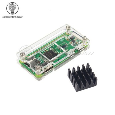 Acrylic Protector Box Enclosure Case Shell + Heat SinK for Raspberry Pi Zero 2 W
