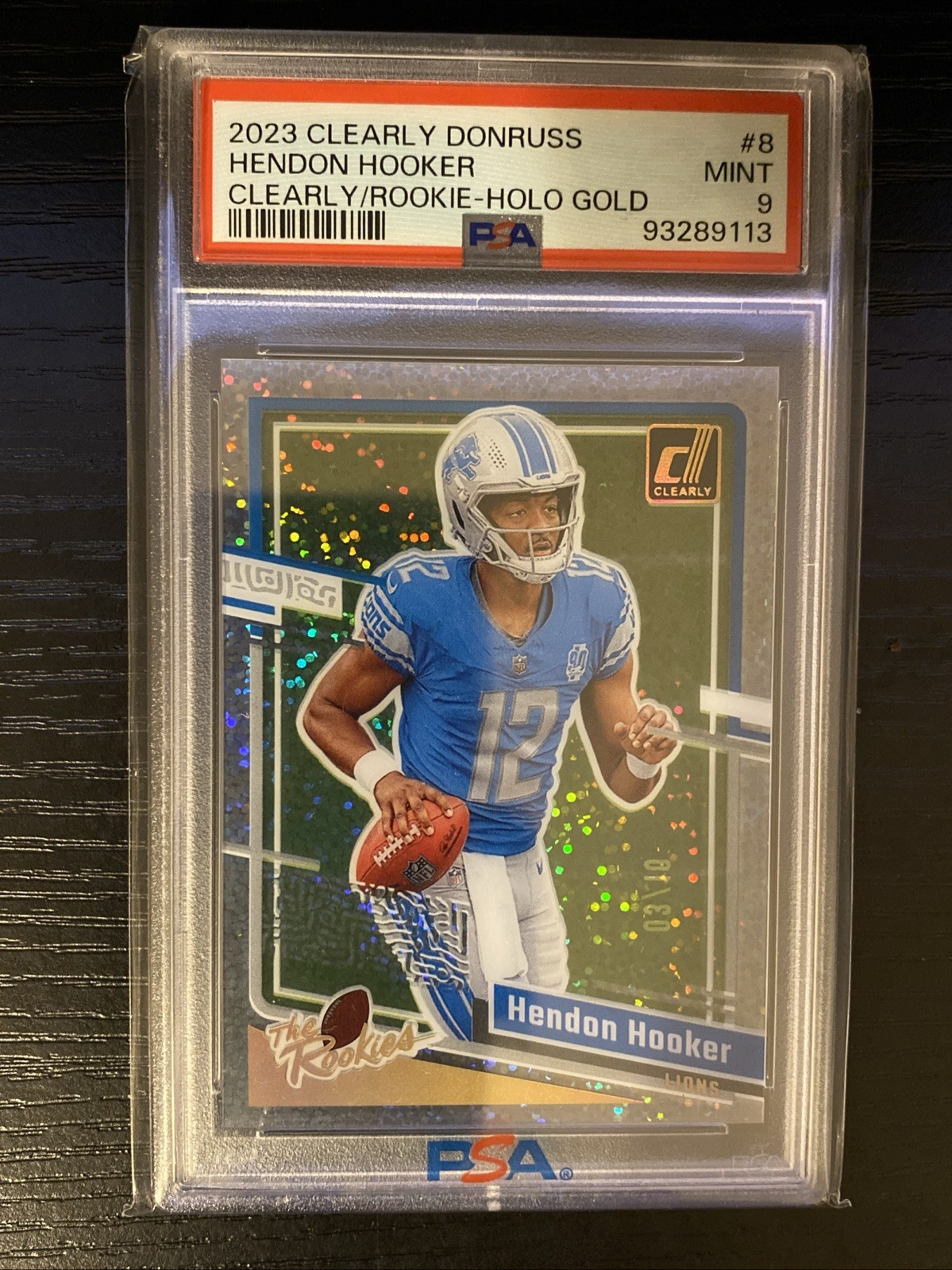 Hendon Hooker Panini Clearly Donruss Clearly the Rookies #8 Holo Gold