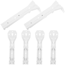  6 Pcs Rail De Rideau Plafond Attache Murale Supports Montage Rideaux