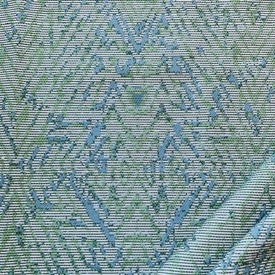 Harlekin Gardinenstoff HANSHA 0,7m - Kelly/Lagoon ~ Jacquard Webdesign