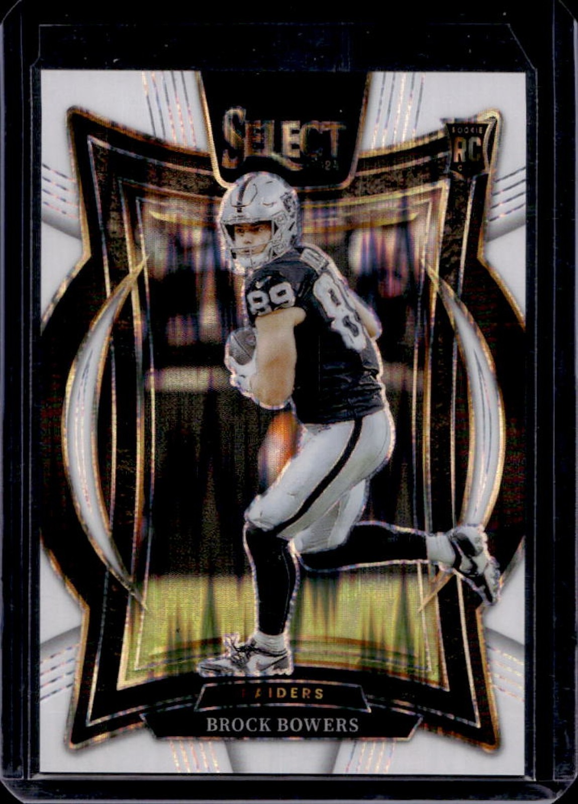 2024 Select Brock Bowers Concourse RC White Prizm Shock #116/199 Raiders