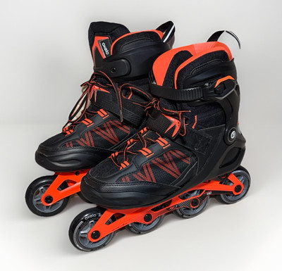 Decathlon Oxelo Inline Skates EU42 US W10.5 M9 Black/Orange 2352858