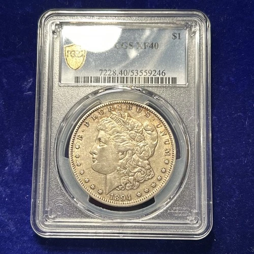 1894 Morgan Silver Dollar PCGS XF40 Gold Shield Original