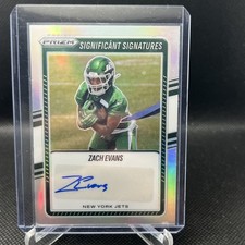 2025 Prizm Zach Evans Significant Signatures Auto #SSI-ZAE Jets