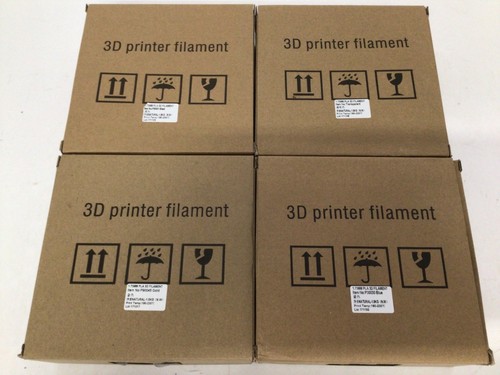 3D Printer 1.75MM PLA Filament Bundle – Black/Grey/Blue/Gold – SEALED