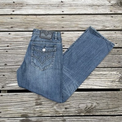 Vintage Y2K GOTH  GRUNGE  RAVE JNCO Style MEK DENIM MILTON  BLUE Jeans 34x34