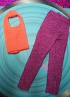 Vtg Hasbro JEM AND THE HOLOGRAMS Clothes ORIGINAL Tank Top & Leggings for DANSE