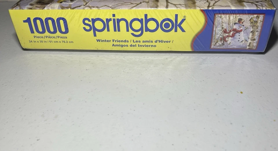 WINTER FRIENDS Christmas Snowman Springbok 1000 pc Puzzle 2021 Factory Sealed - Image 3 of 4