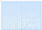 Detail Up 2-11mm US ARMY USAF Number Character Markings Water Slide Decal White