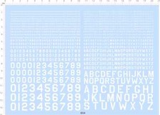 Detail Up 2-11mm US ARMY USAF Number Character Markings Water Slide Decal White