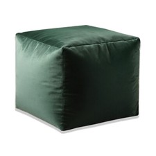 Bean bag foot stool Plush Velvet Footstool Ottoman Beanbag Cube Chair Pouf Seat