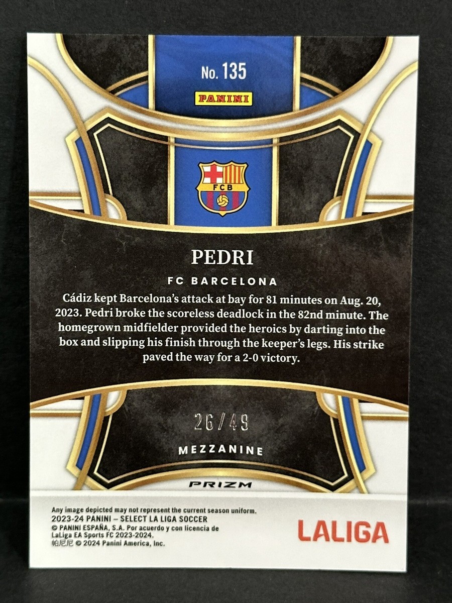2023-24 Panini Select La Liga Barcelona Pedri Mezzanine Orange