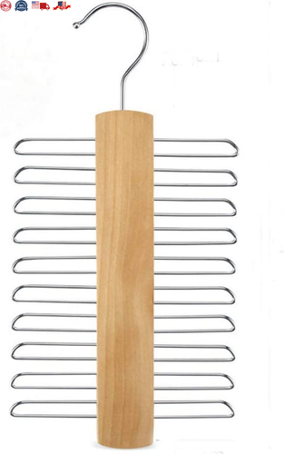 Portacravatta,Appendiabiti Premium in Legno per Collane e Cintura,Ruota in Organizer e S - Foto 11 di 12