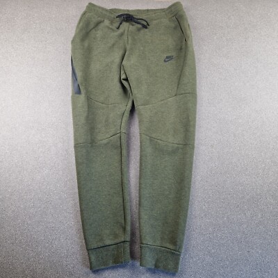 Nike Tracksuit Bottoms Mens Medium Green Tech Fleece Sweat Pants Joggers  UK