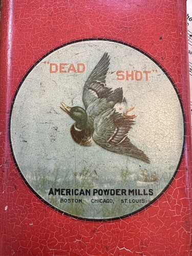 Antique Gunpowder Advertising Tin American Powder Mills Dead Shot FG Boston - Picture 7 of 7