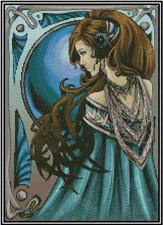 Art Deco Lady Cross Stitch Chart No. 24-156