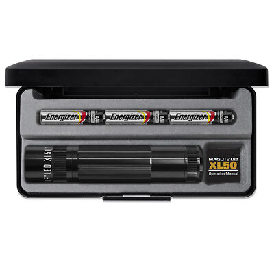MAGLITE  LED Taschenlampe XL50, 200 Lumen,12 cm mit 3 Modi und Endkappenschalter