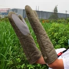 500c Heavy Duty Hessian Fabric & Silicone Mixed Heat Resistant Mitts Oven Glove