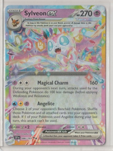 Pokémon 2024 Surging Sparks SYLVEON EX 86/191 Double Rare MINT Never Played