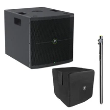 Mackie Thump115S 1400W 15" Powered Subwoofer w/ Slipcover & Speaker Pole Bundle