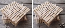 200 WOODEN SPRING CLOTHESPINS Wood Laundry Clothes pins