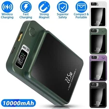 10000mAh Mini Magnetic Power Bank PD 20W Wireless Fast Charger External Battery