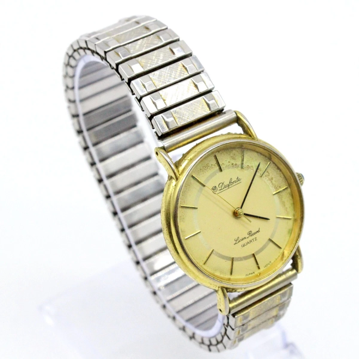 Vintage Dufonte Lucien Piccard Watch Unisex Retro Classic Silver Tone 70 s