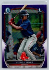 2023 Bowman Chrome #BCP-118 Lyonell James Purple Refractor 212/250 RED SOX