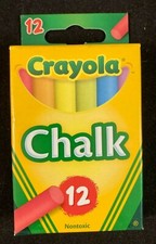 Crayola Chalk - 12 Colors - Non Toxic - Solid  Consistent Color