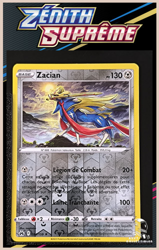 Carte Pokémon Zacian 094/159 Holo Reverse EB12.5 Zénith Suprême FR
