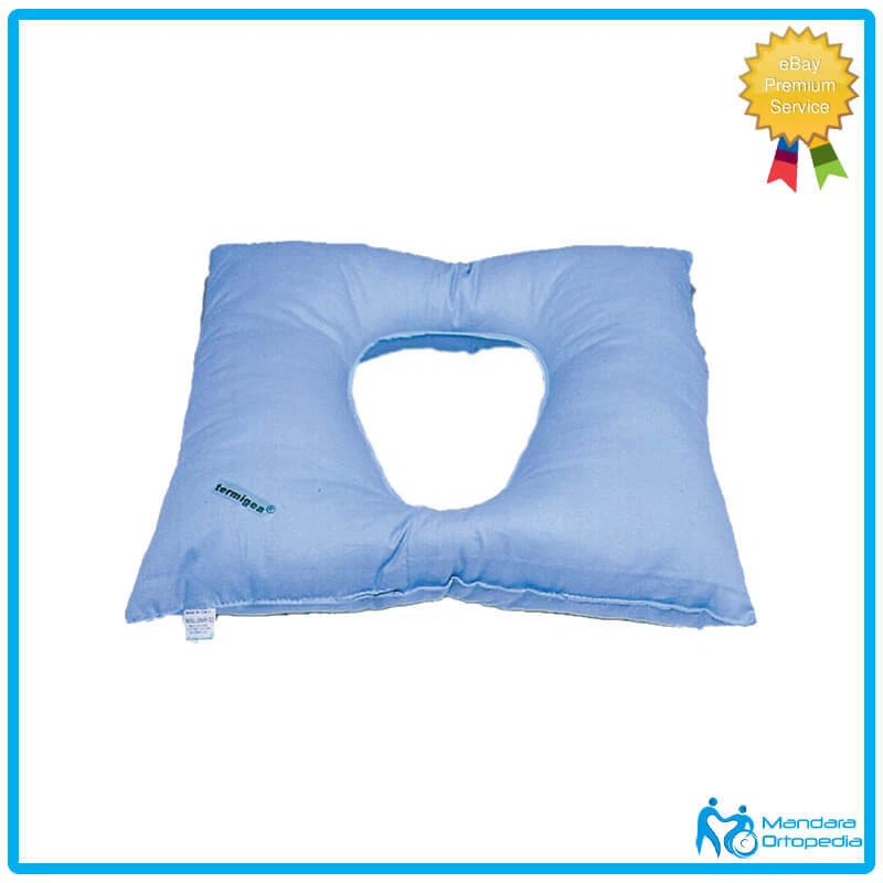 TERMIGEA CUSCINO ANTIDECUBITO IN FIBRA CAVA SILICONATA CON FORO PER SEDIE E CARROZZINE
