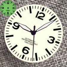BLIGER 29mm Full Green Lume MOD Watch Dial fit NH35 NH36 NH38 PT5000 Watch Part