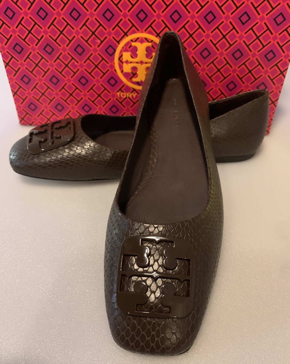 Pave Tory Burch Georgia Snakeskin Ballet Flat Tory Burch Women's